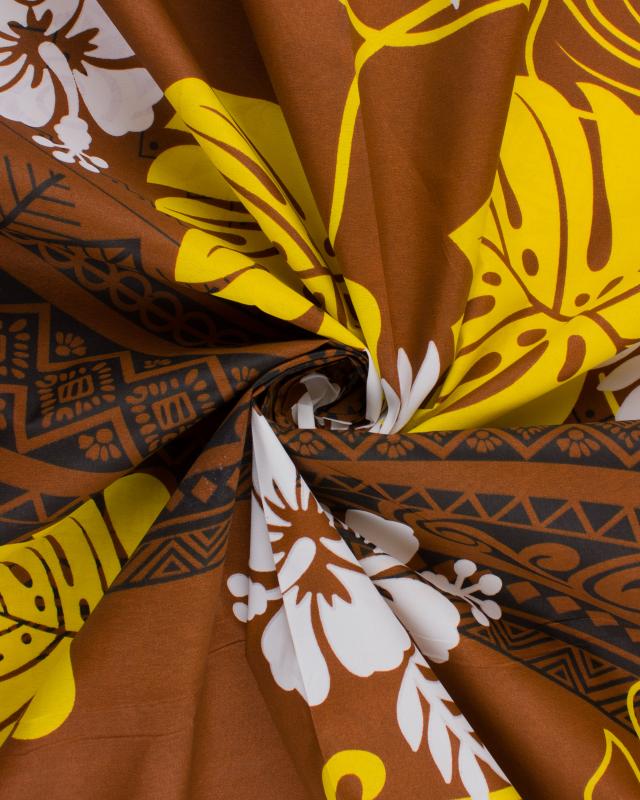 Polynesian Fabric TERENA Brown - Tissushop